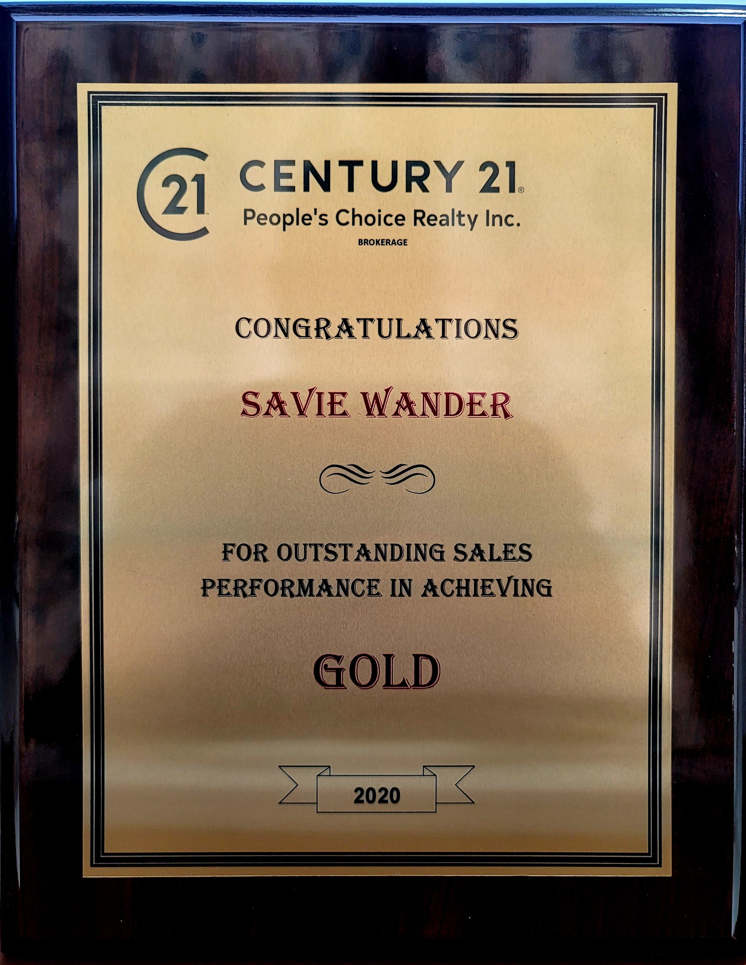 Pacesetter Gold Award