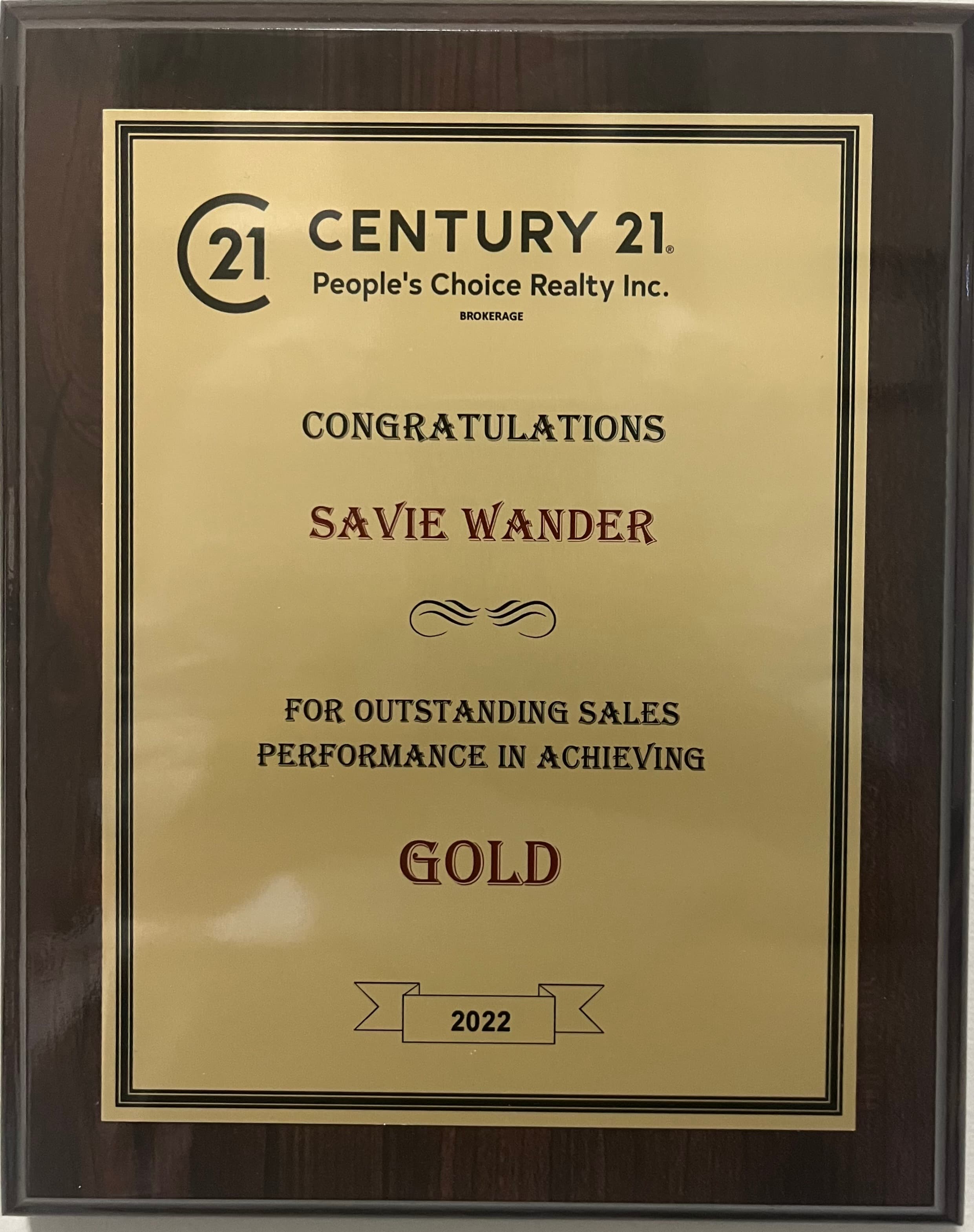 Silver Sales Performance Award
