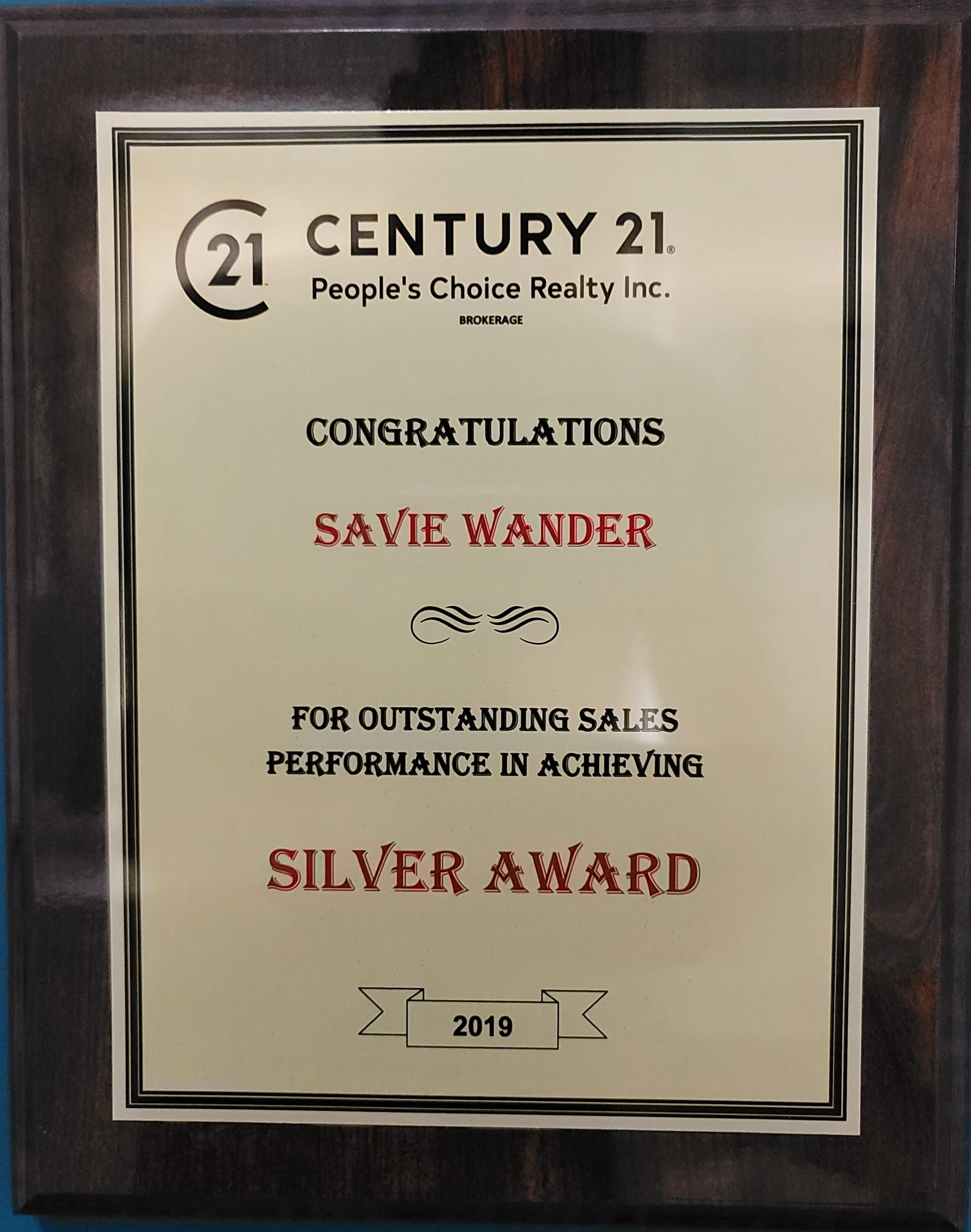 Silver Award, 2019